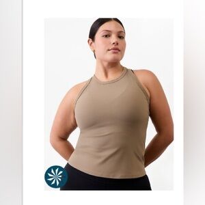 Taupe Transcend racer back tank